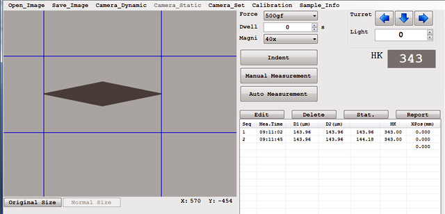 Pruebas de dureza de Knoop