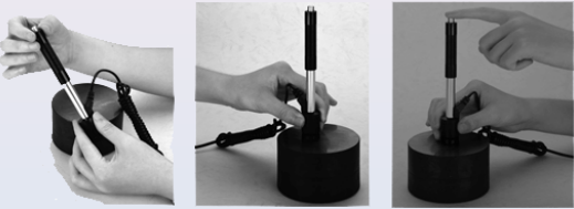 Pasos de operaci&oacute;n del probador de dureza port&aacute;til