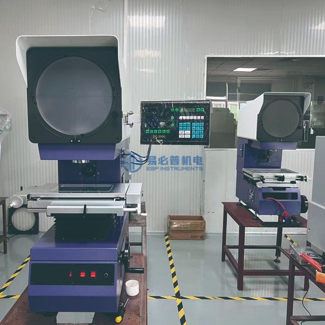 Proyector de perfil de máquina comparador óptico vertical con lectura digital EYP-150 / 200 / 250