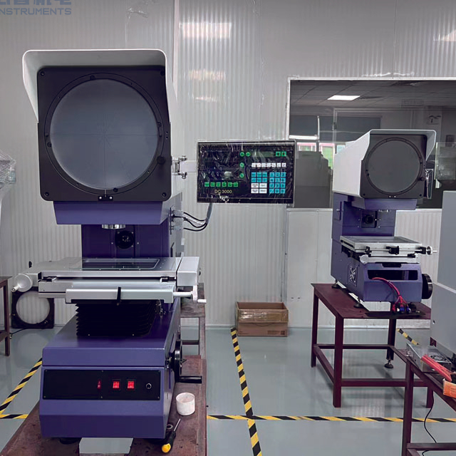 Proyector de perfil de máquina comparador óptico vertical con lectura digital EYP-150 / 200 / 250