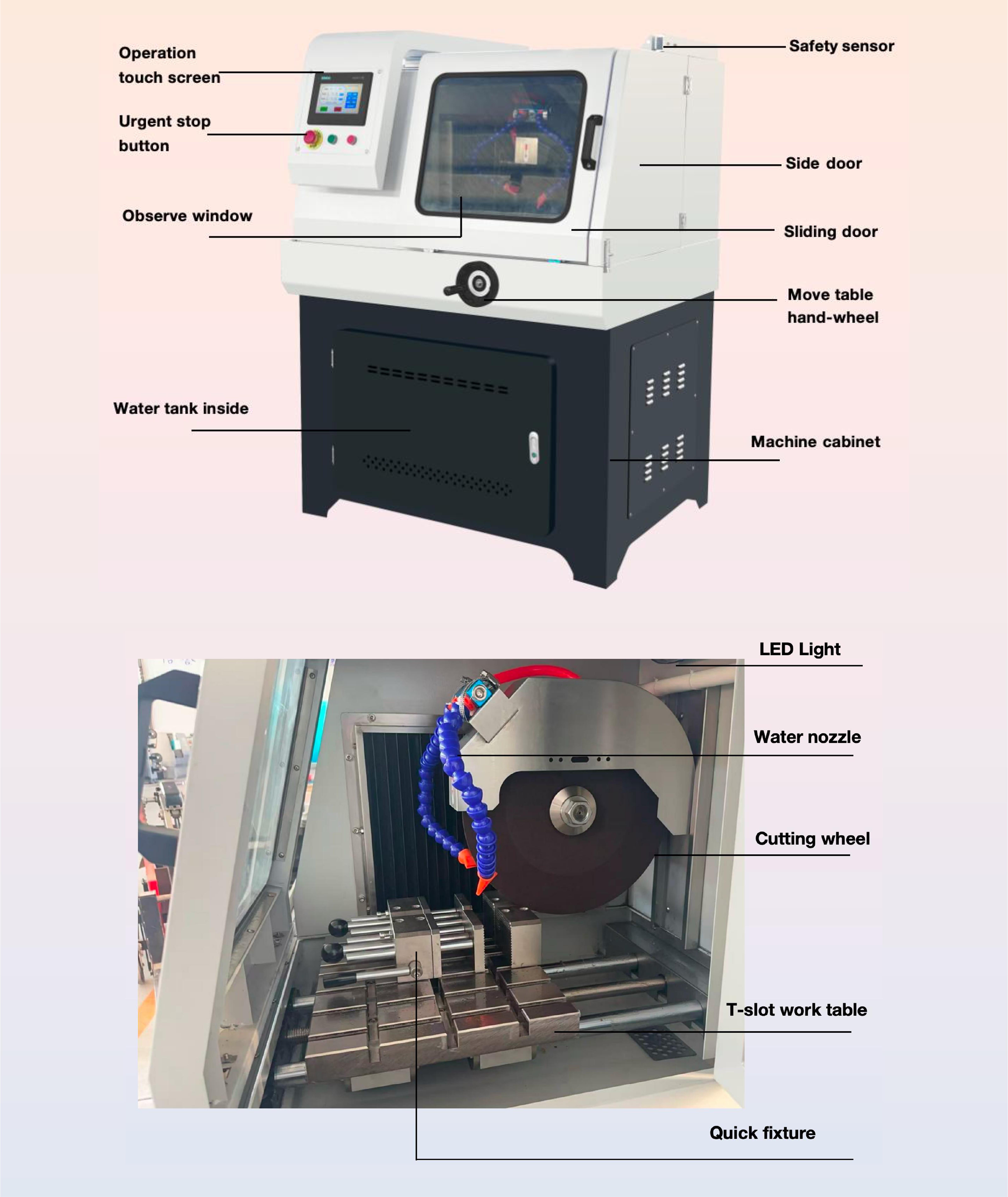 m&aacute;quina de corte metalogr&aacute;fica